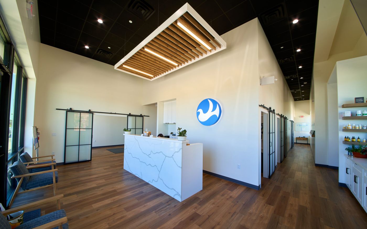 The reception area at Sugar Land Health Center